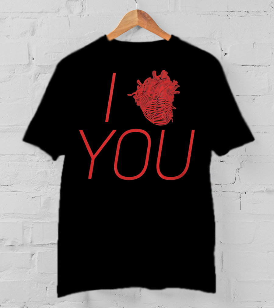 I LOVE YOU Anatomical Heart Vale T-Shirt
