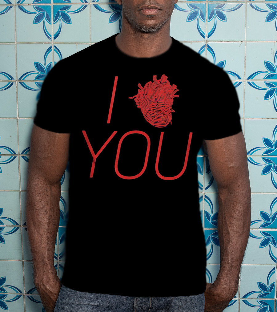 I LOVE YOU Anatomical Heart Vale T-Shirt