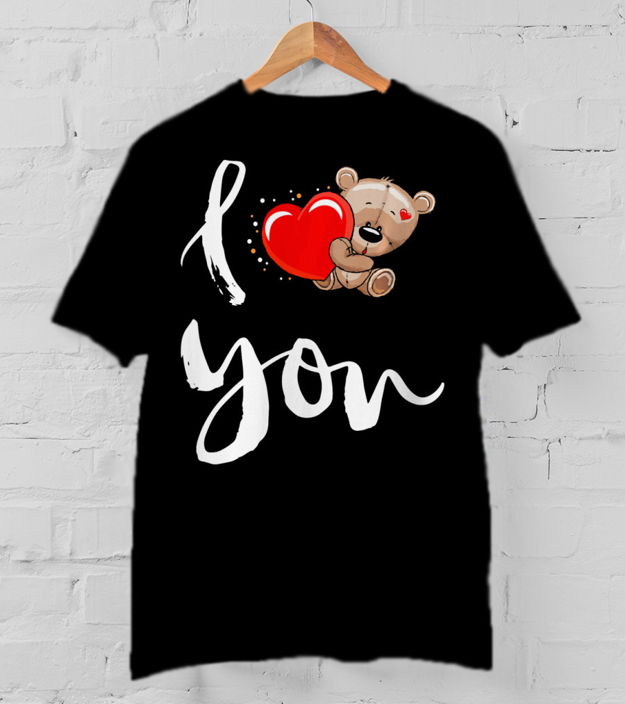 I Love You Bear Holding Heart T-Shirt