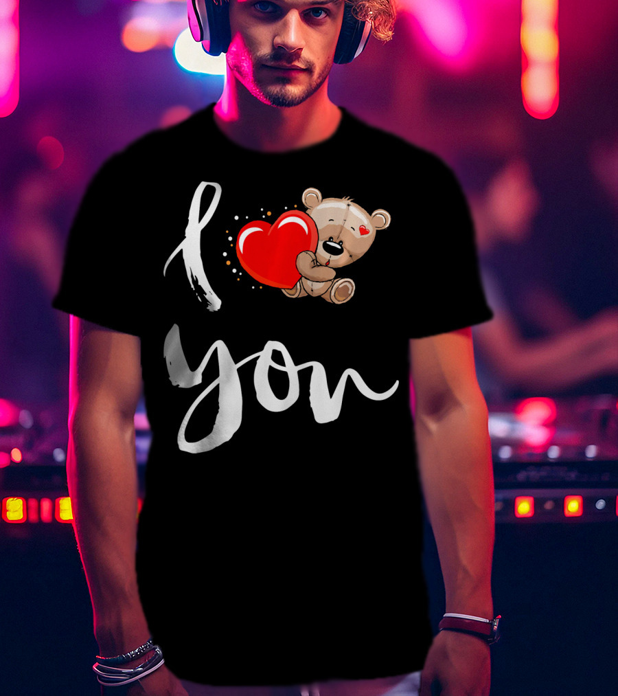 I Love You Bear Holding Heart T-Shirt
