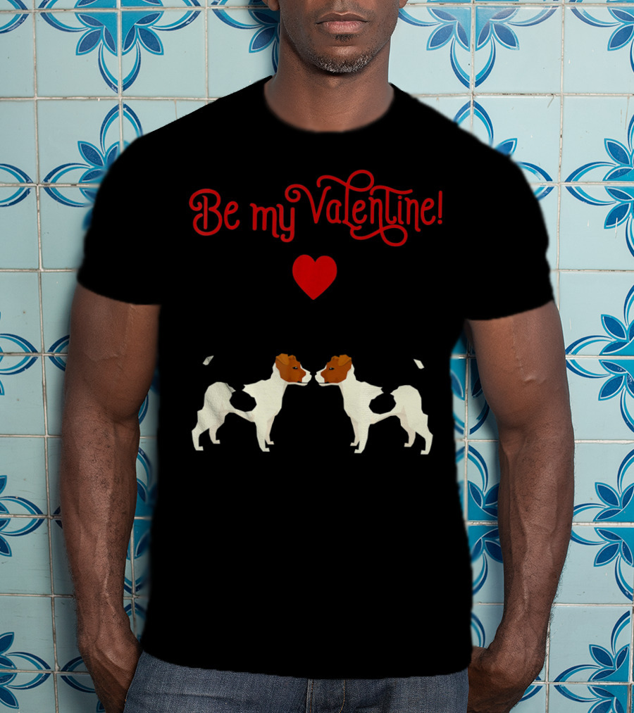 Be My Valentine Jack Russell Terrier Heart T-Shirt