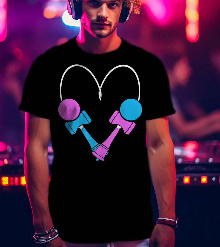 Kendama Love Trick Partners Vale Heart Shaped T-Shirt