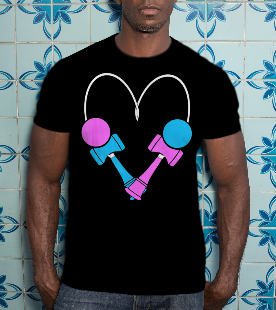 Kendama Love Trick Partners Vale Heart Shaped T-Shirt