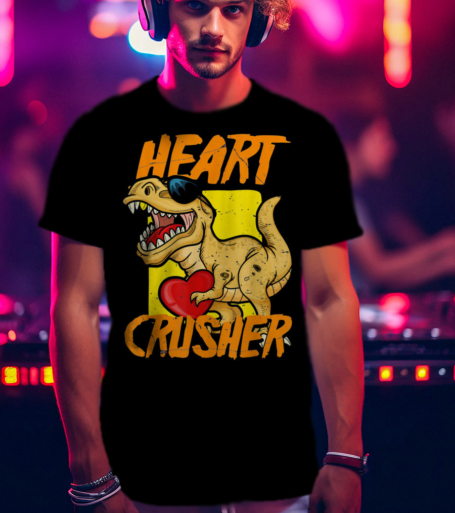HEART CRUSHER Kids Dinosaur T-Shirt