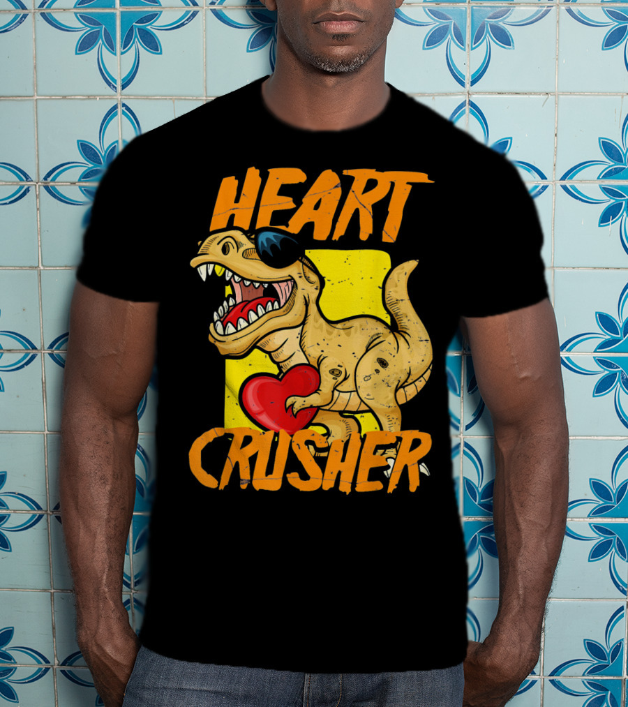 HEART CRUSHER Kids Dinosaur T-Shirt