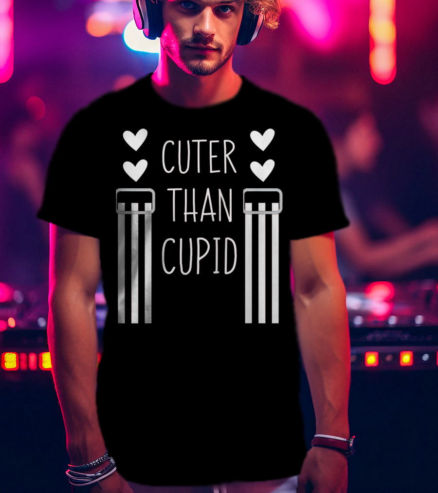 Cuter Than Cupid Kids Heart Suspenders Valentines Day T-Shirt