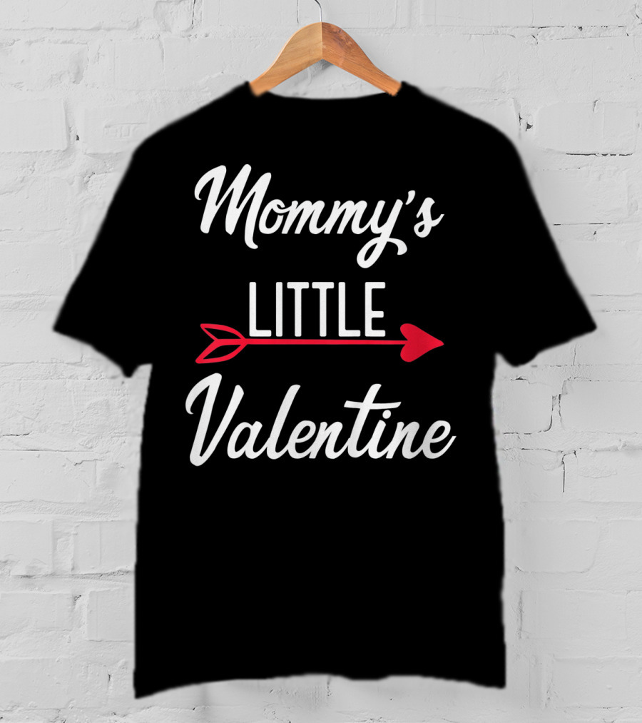 Mommy's Little Valentine Arrow Heart Kids Mommy And Me Valentines T-Shirt