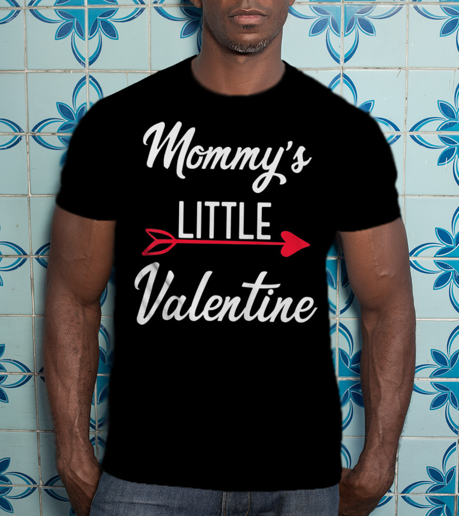 Mommy's Little Valentine Arrow Heart Kids Mommy And Me Valentines T-Shirt