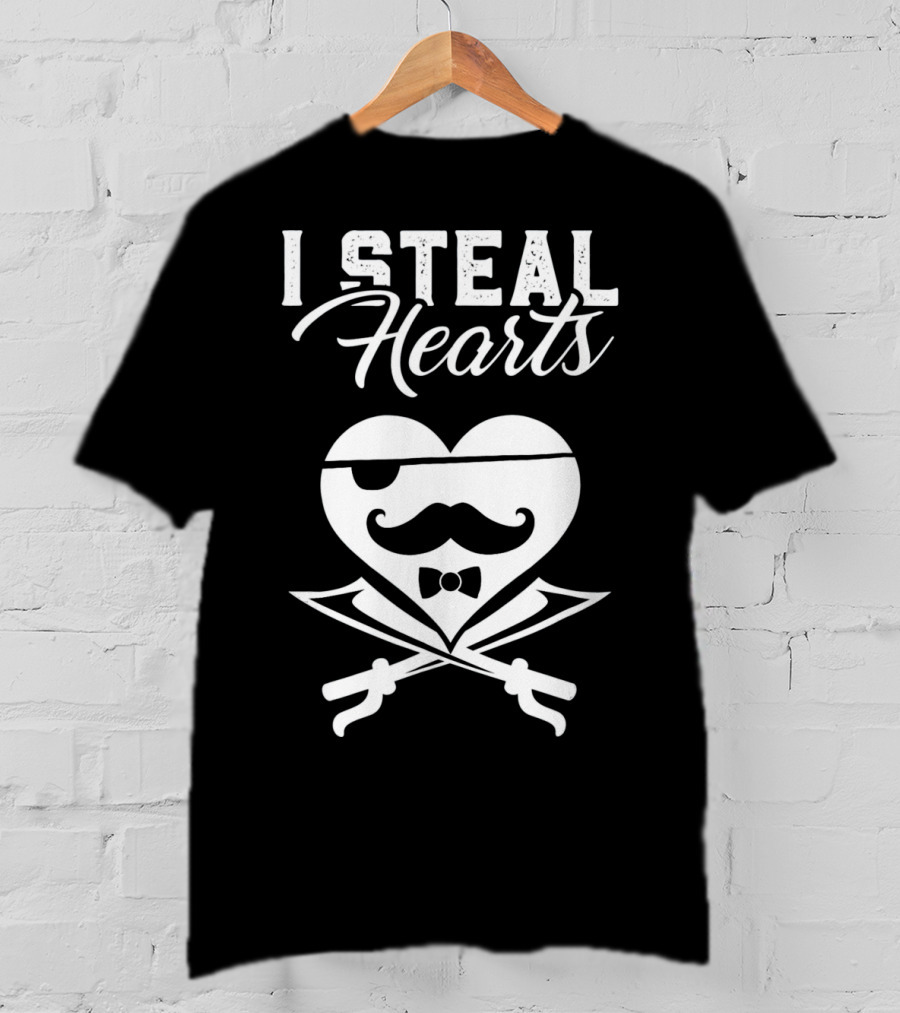 I Steal Hearts Kids Valentines Day Great T-Shirt