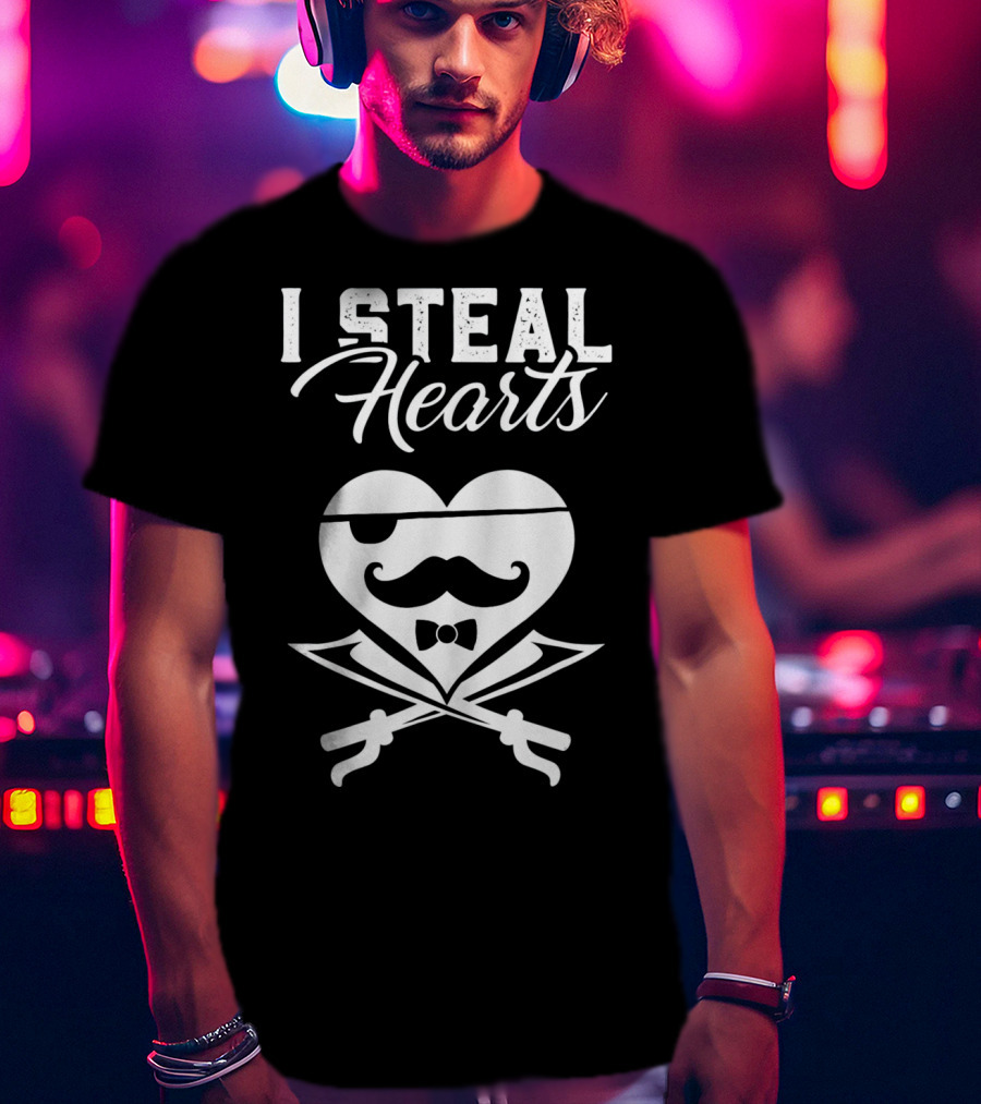 I Steal Hearts Kids Valentines Day Great T-Shirt