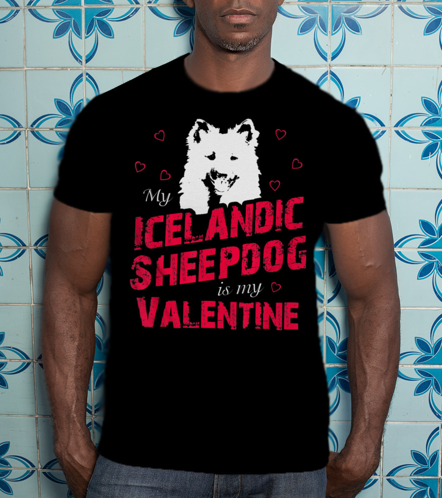My Icelandic Sheepdog Is My Valentine With Heart T-Shirt