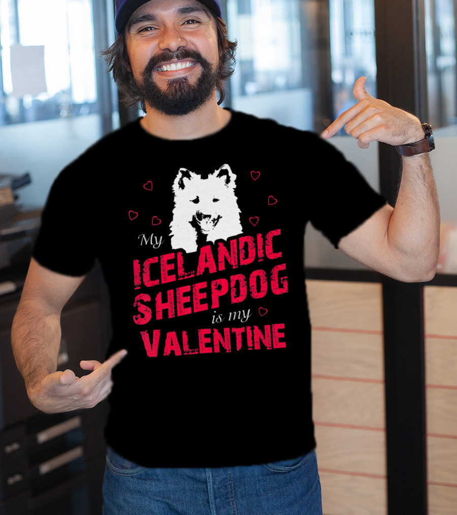 My Icelandic Sheepdog Is My Valentine With Heart T-Shirt