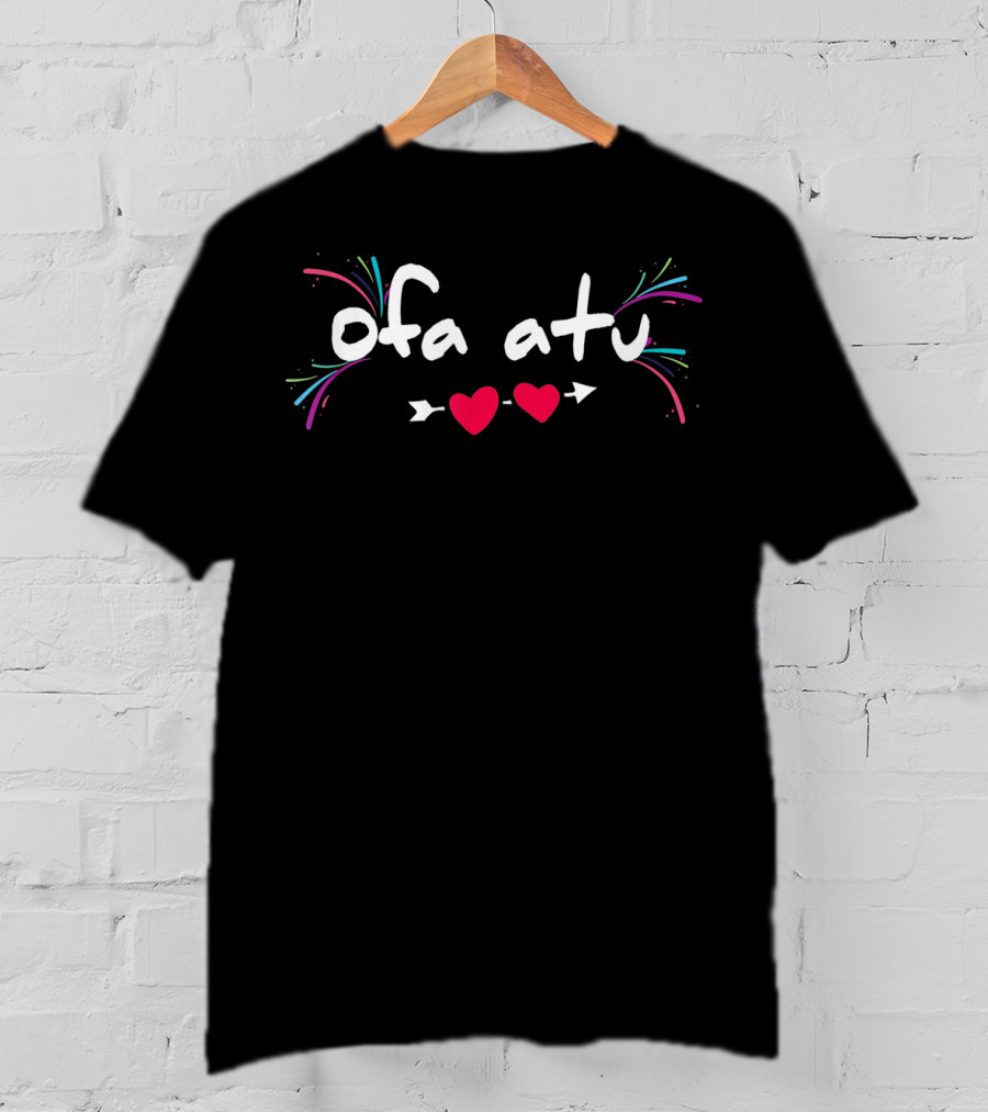 Ofa Atu I Love You Valentines Day Hearts And Arrows T-Shirt