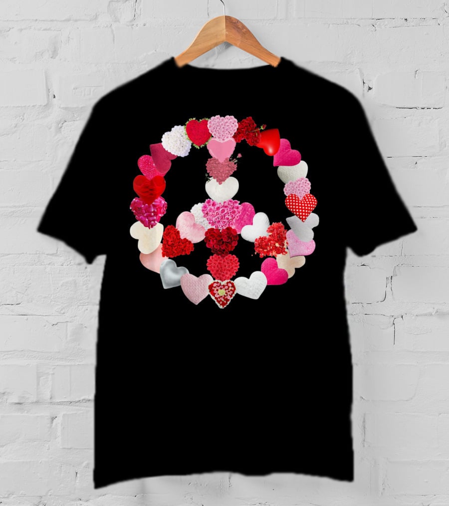 Valentine Heart Peace Sign T-Shirt