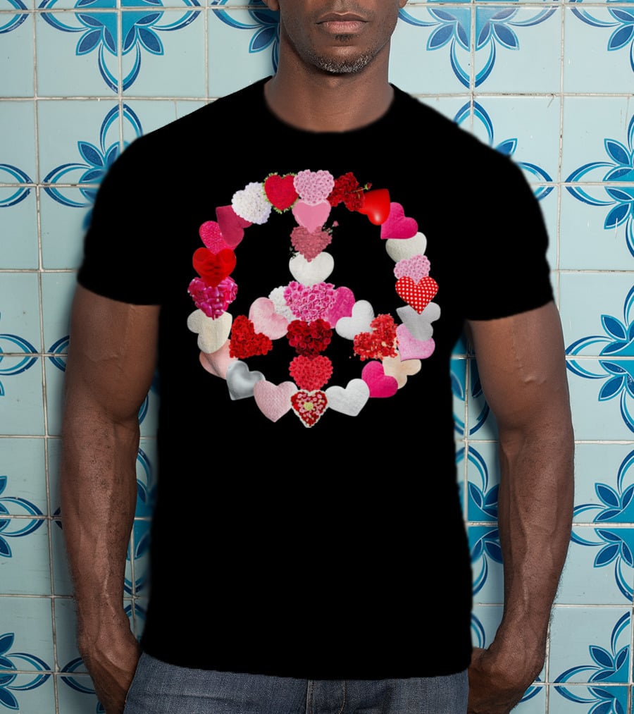 Valentine Heart Peace Sign T-Shirt