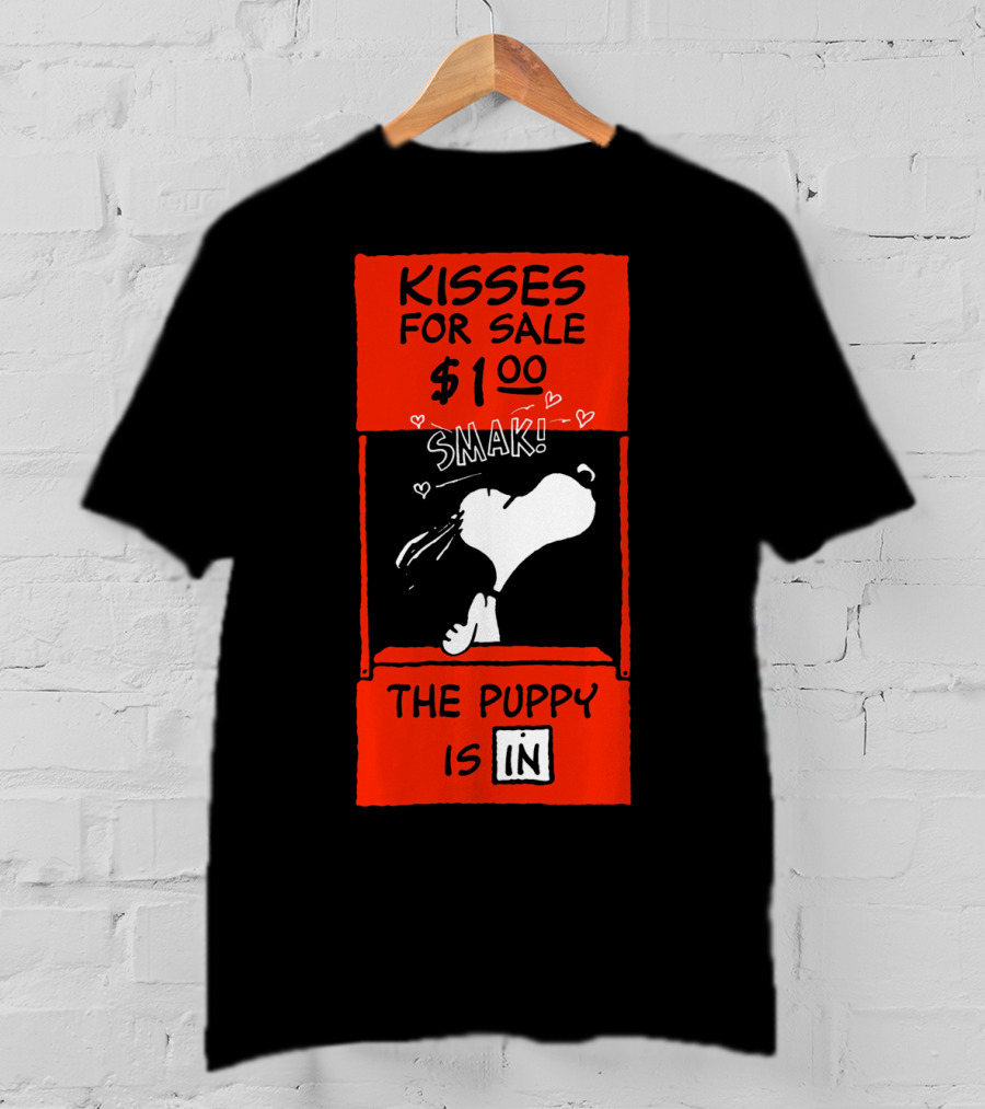 Peanuts Snoopy Kisses For Sale $1.00 Valentine Puppy Is In T-Shirt