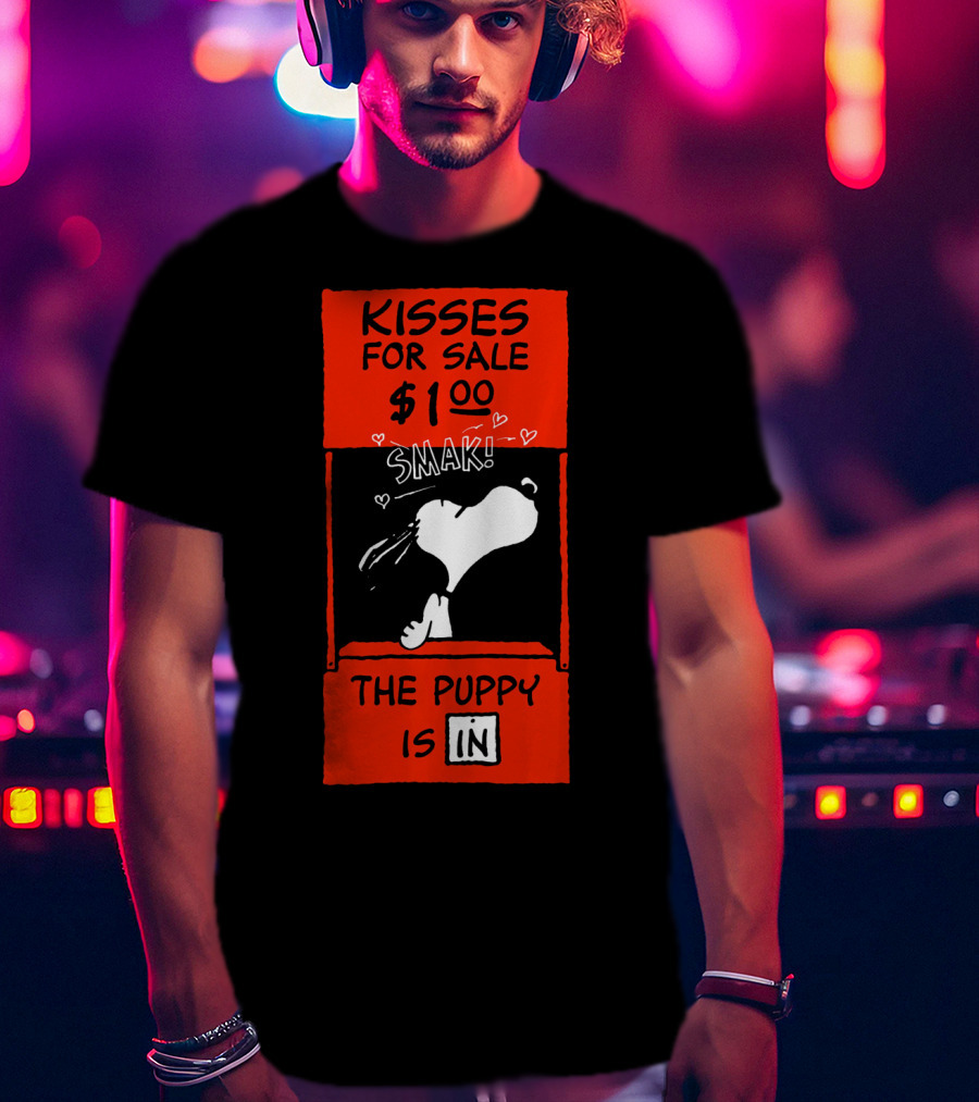 Peanuts Snoopy Kisses For Sale $1.00 Valentine Puppy Is In T-Shirt
