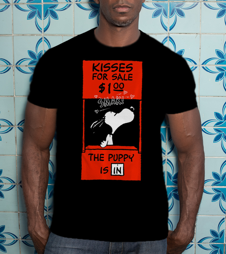Peanuts Snoopy Kisses For Sale $1.00 Valentine Puppy Is In T-Shirt