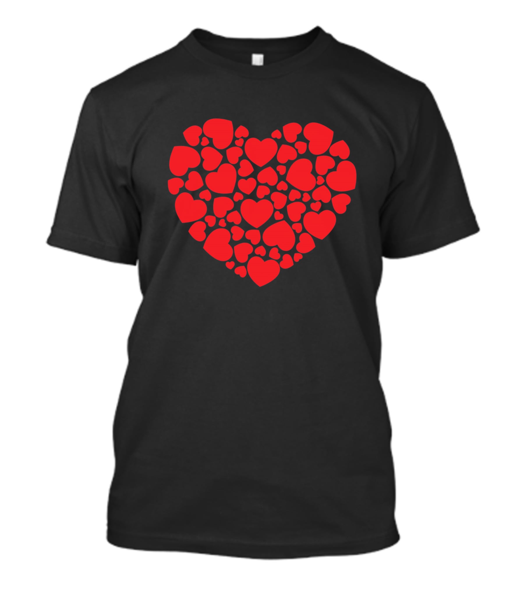 Red Hearts Forming Love Shape Valentine T-Shirt