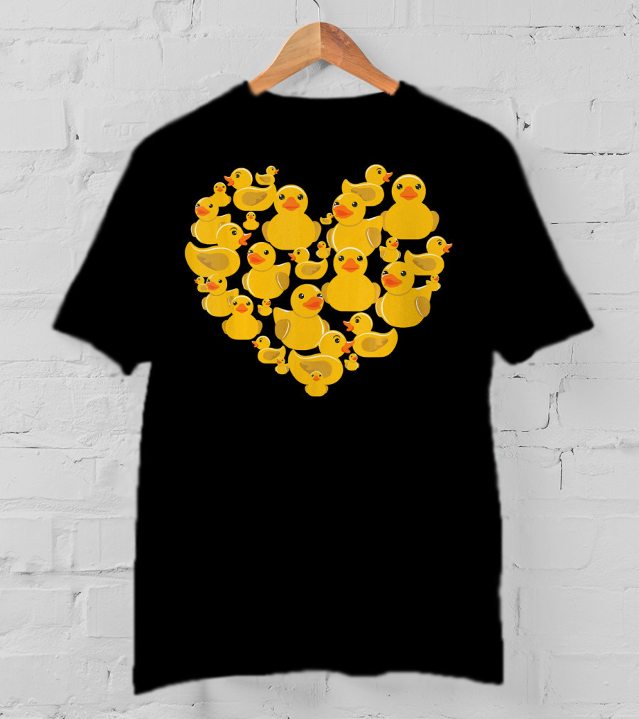 Rubber Duck Valentine Heart Quack Valen T-Shirt