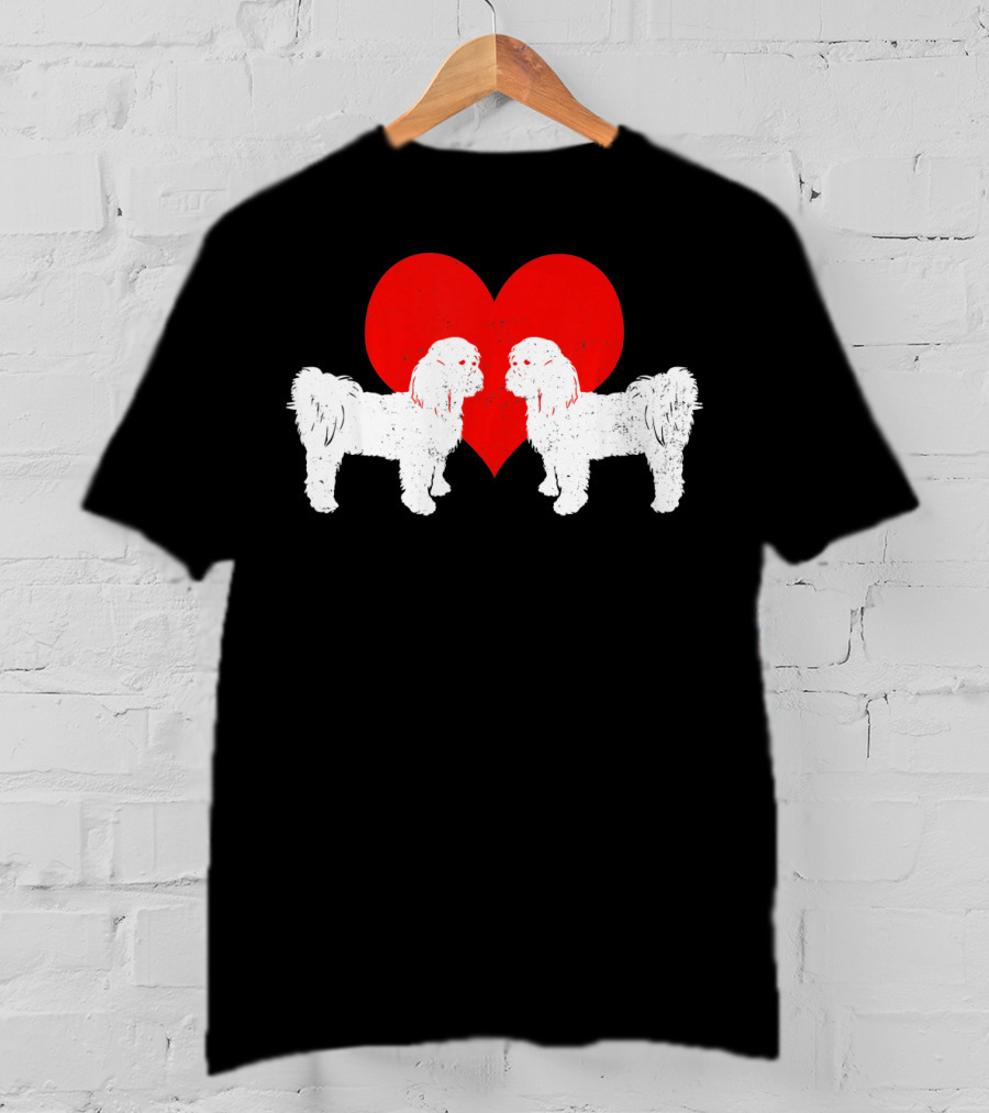 Valentines Shitzu Heart Duo T-Shirt