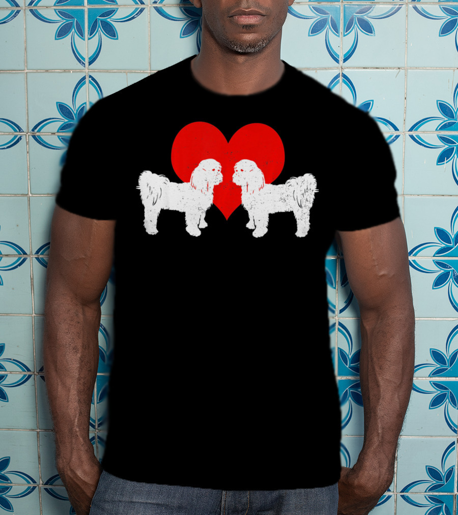 Valentines Shitzu Heart Duo T-Shirt