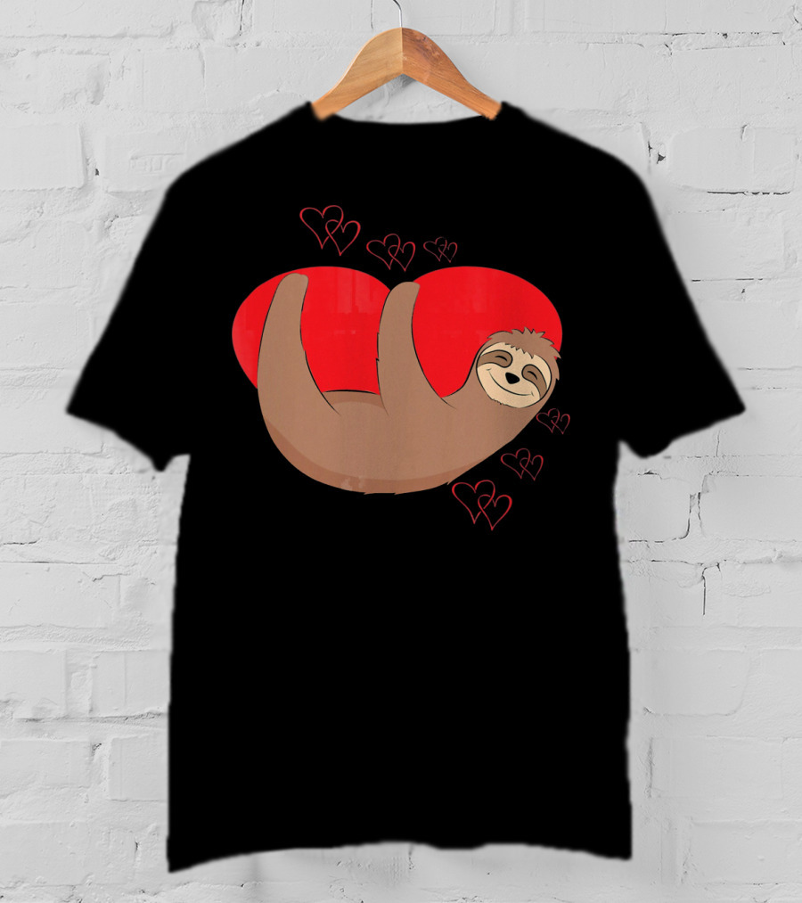 Valentines Sloth Heart T-Shirt