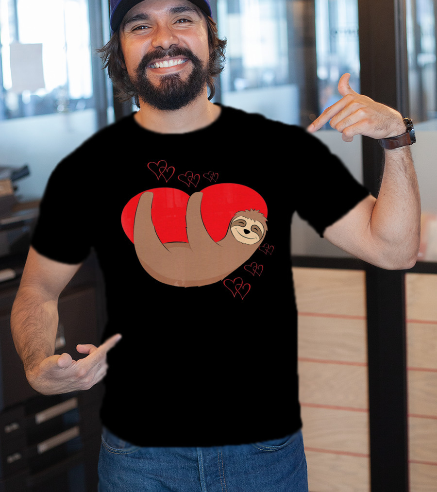 Valentines Sloth Heart T-Shirt