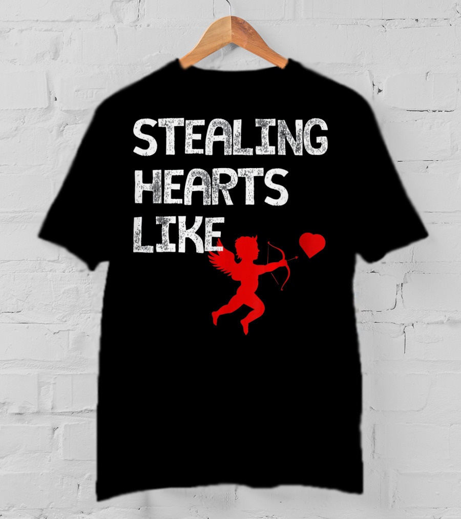 Stealing Hearts Like Cupid Kids Funny Va T-Shirt