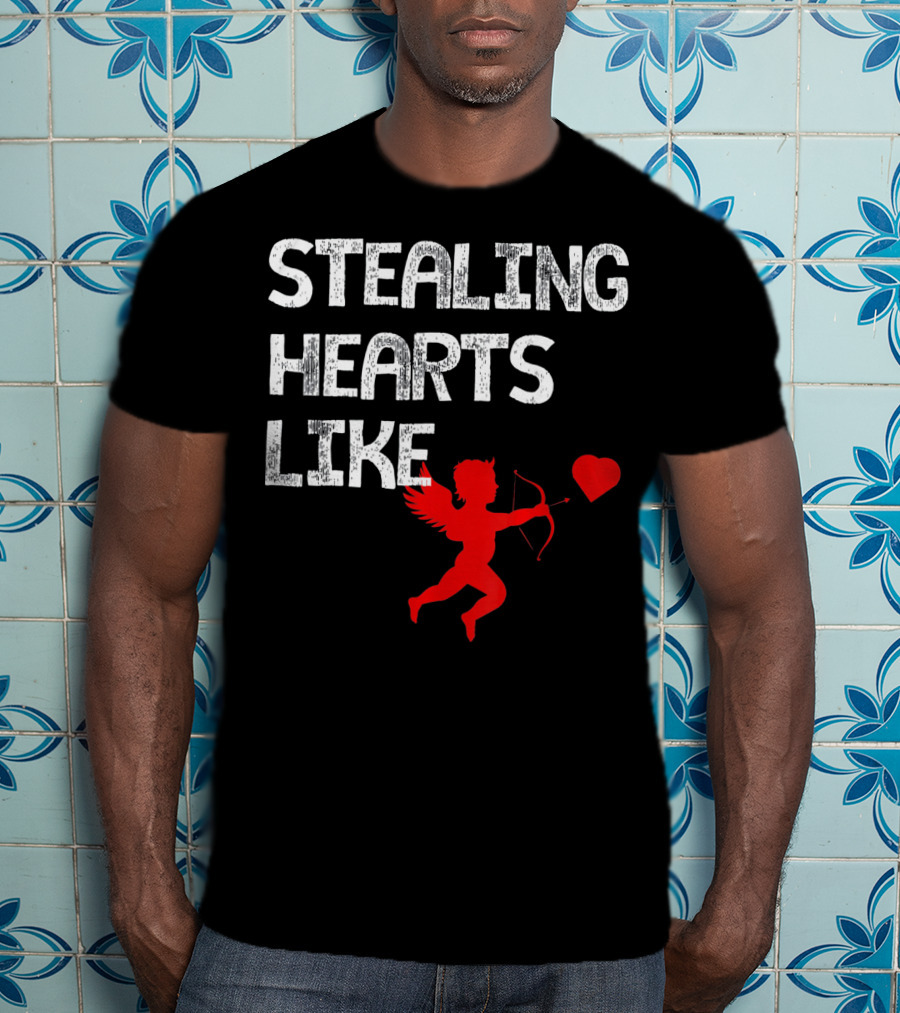 Stealing Hearts Like Cupid Kids Funny Va T-Shirt