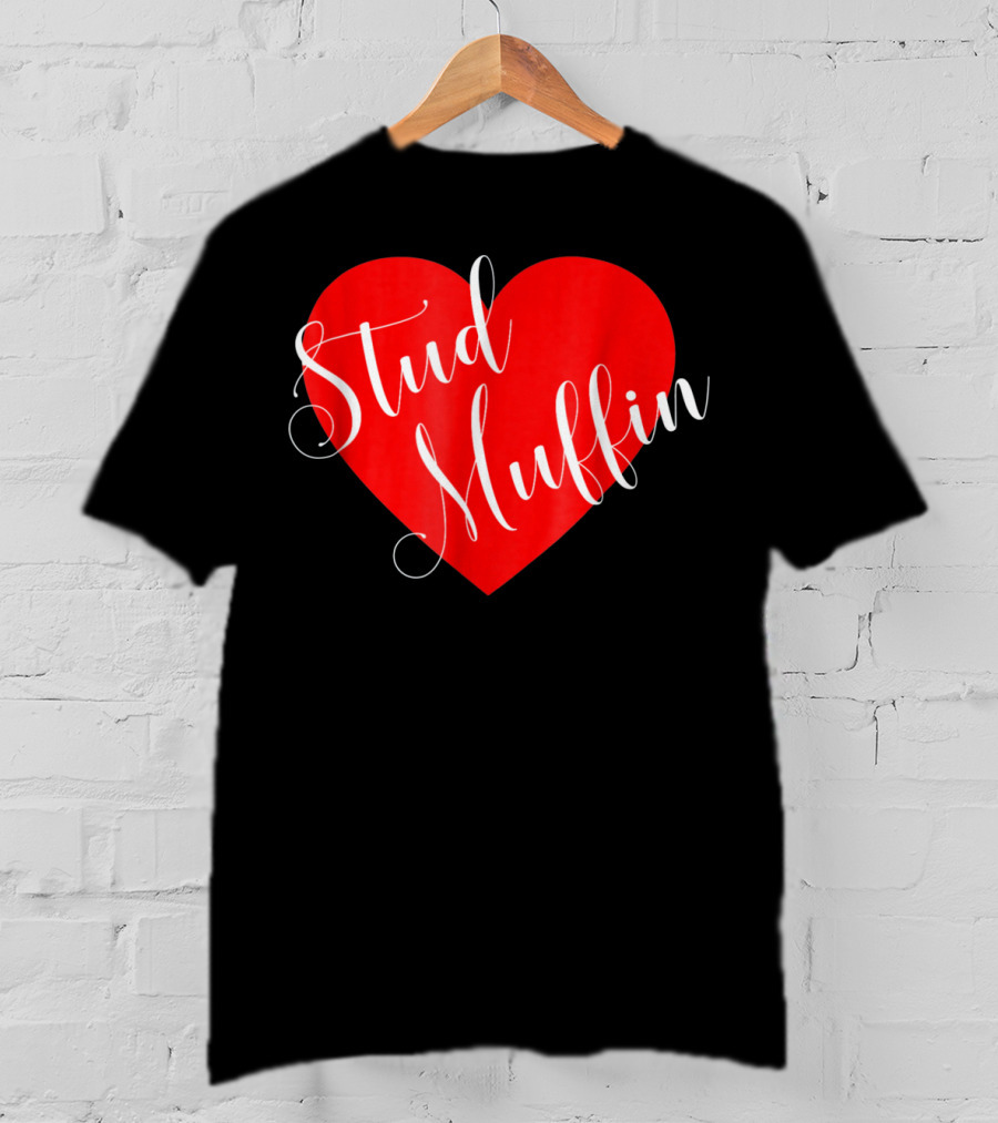 Stud Muffin Retro Vintage Valen Heart T-Shirt