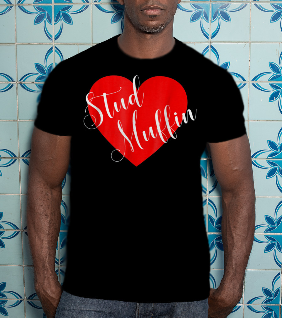 Stud Muffin Retro Vintage Valen Heart T-Shirt
