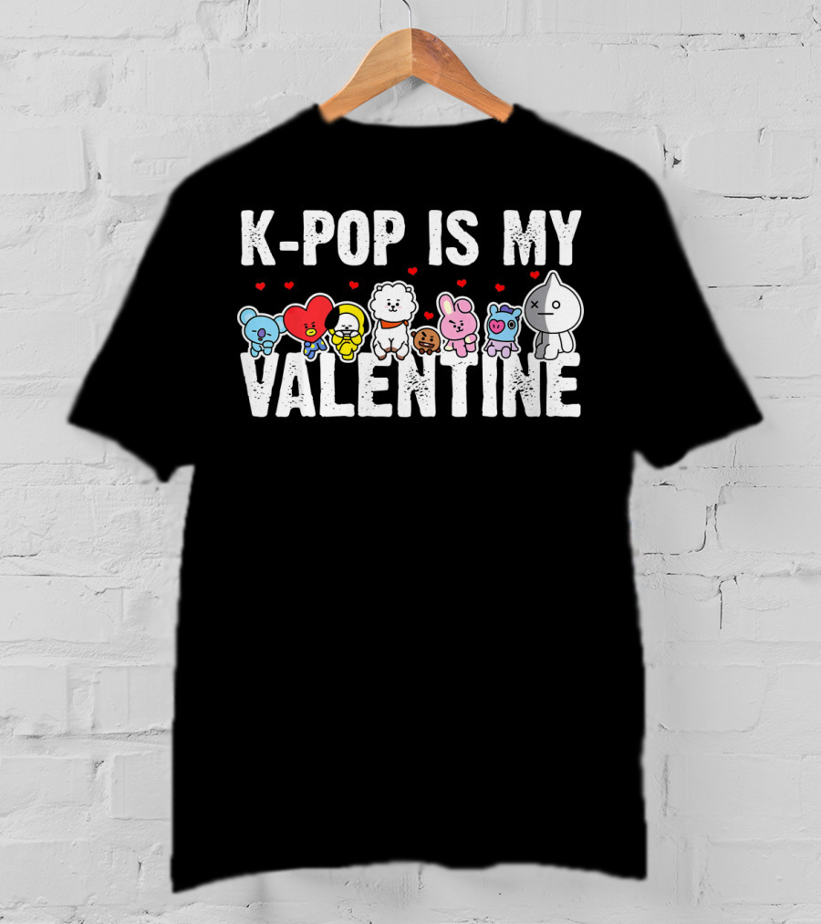 BT21 K-Pop Is My Valentine Characters T-Shirt