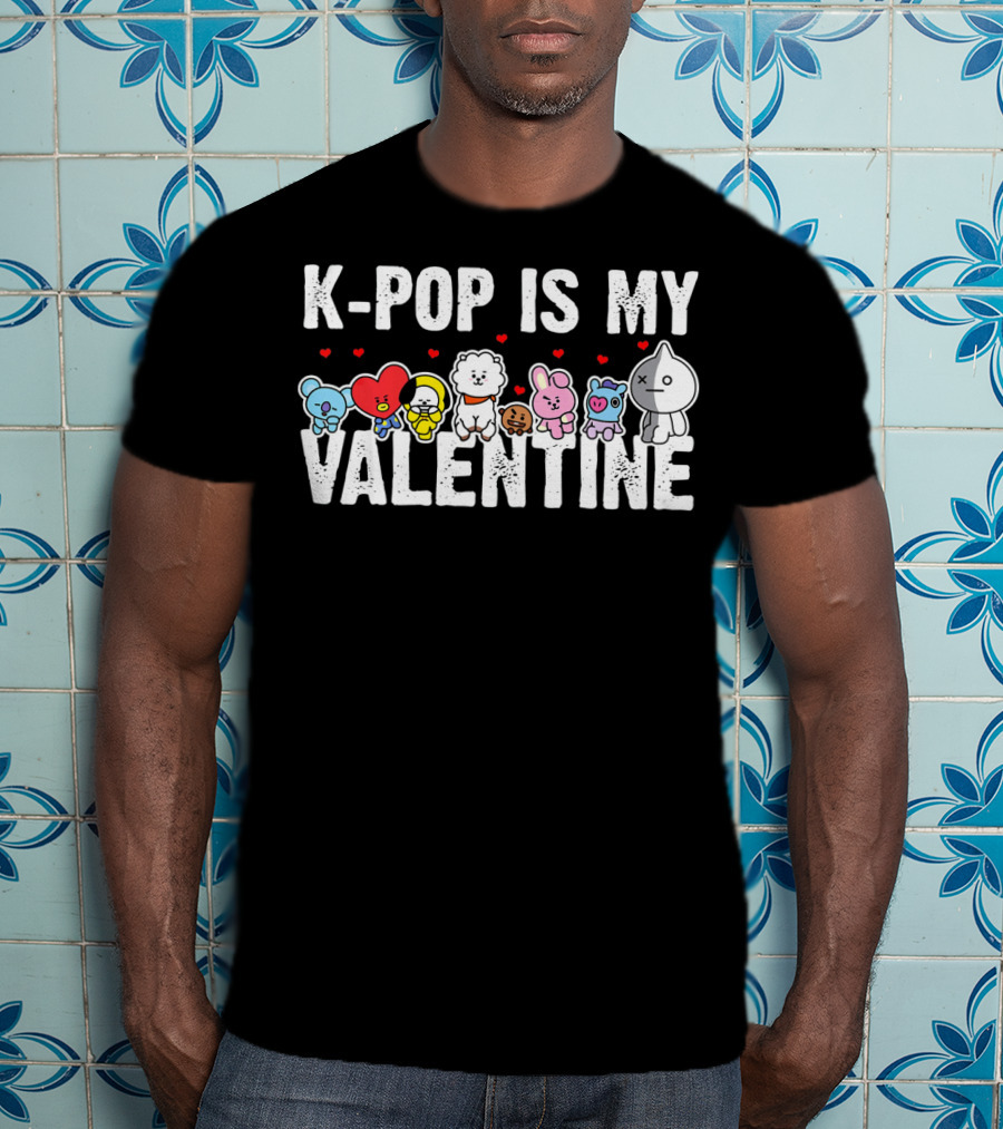 BT21 K-Pop Is My Valentine Characters T-Shirt