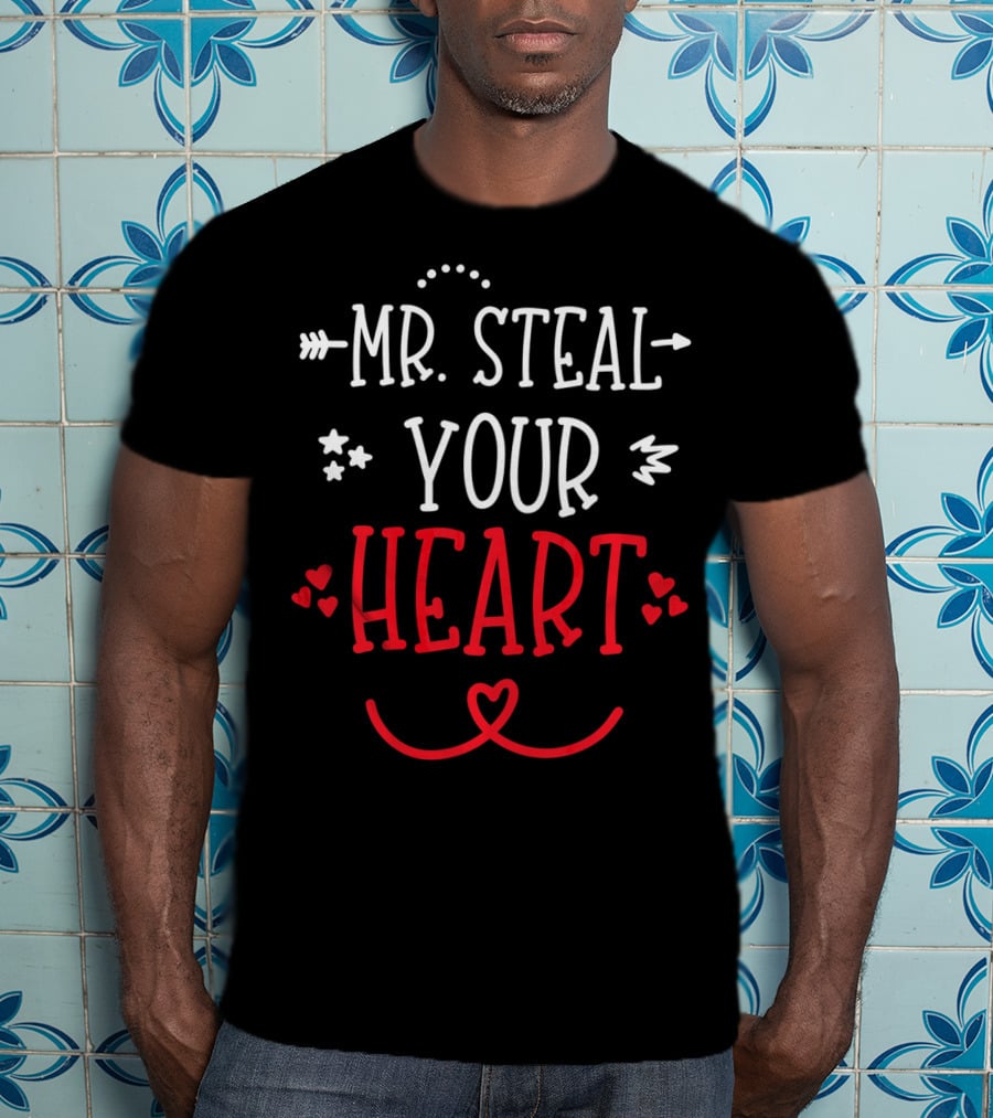 Mr. Steal Your Heart Little Boy Valentine's Day T-Shirt