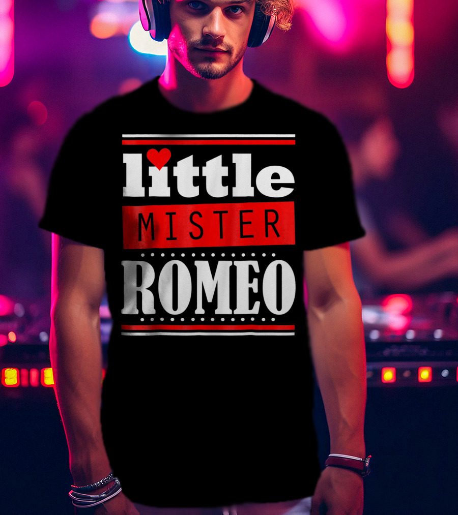 Little Mister Romeo Cute Funny Valentine Heart T-Shirt