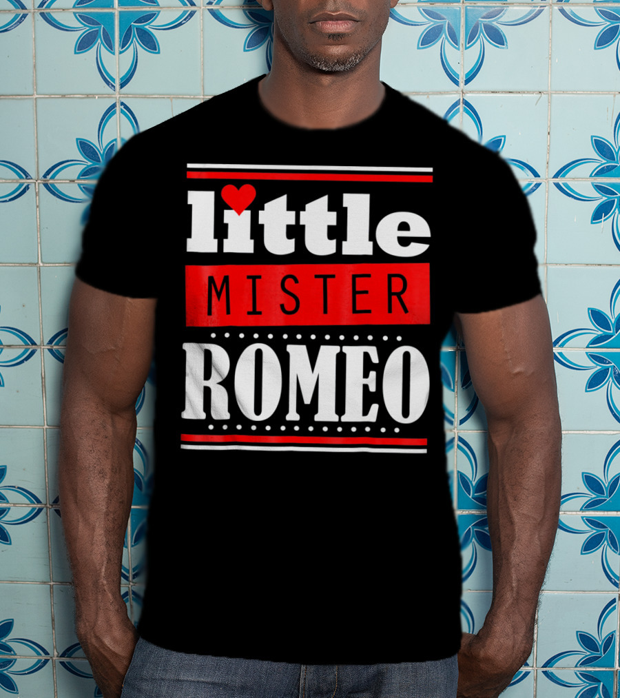 Little Mister Romeo Cute Funny Valentine Heart T-Shirt