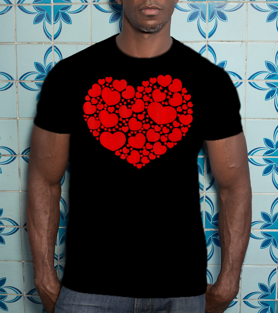 Valentines Day Lots Of Heart Red Hearts Couple T-Shirt
