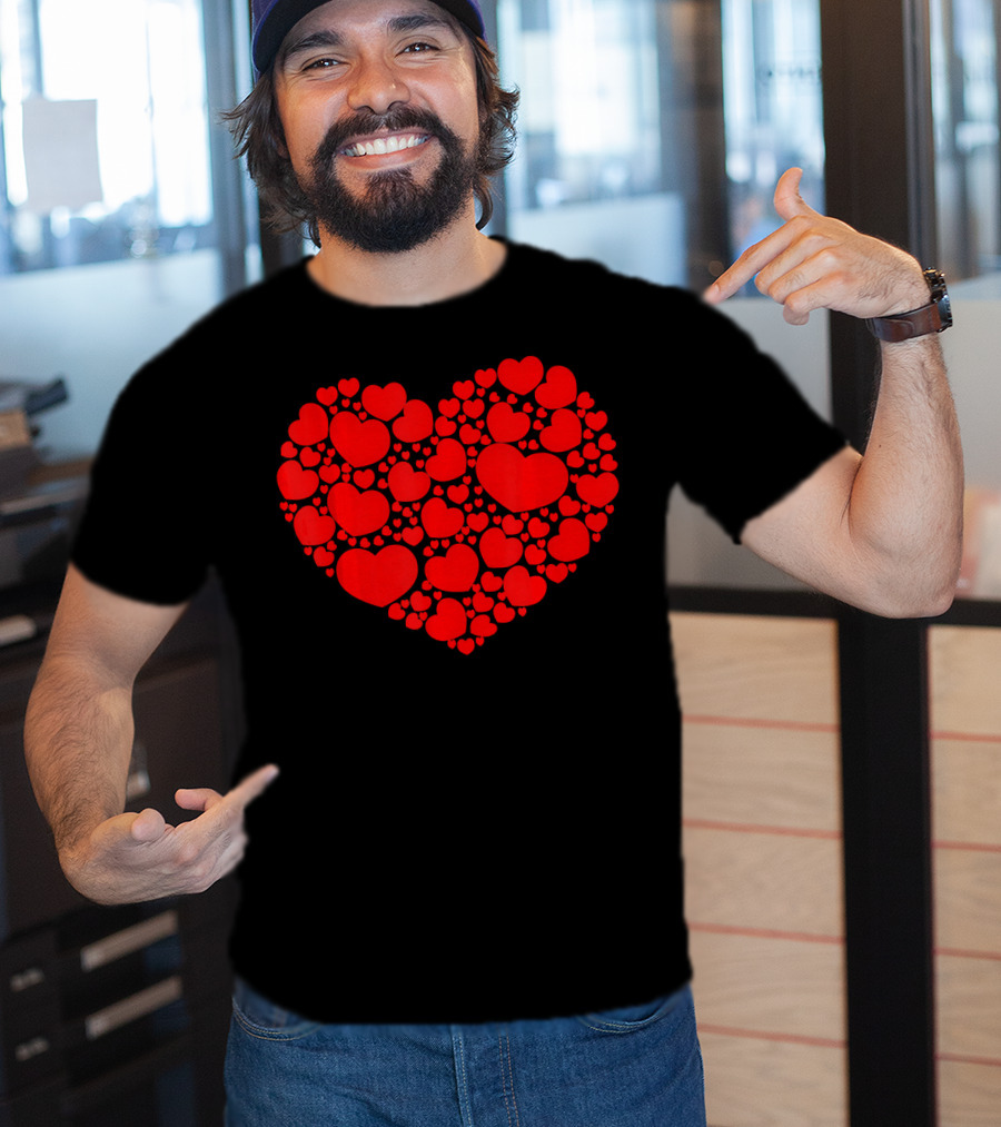 Valentines Day Lots Of Heart Red Hearts Couple T-Shirt