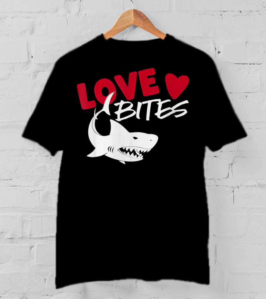 Valentines Day Shark Love Bites T-Shirt