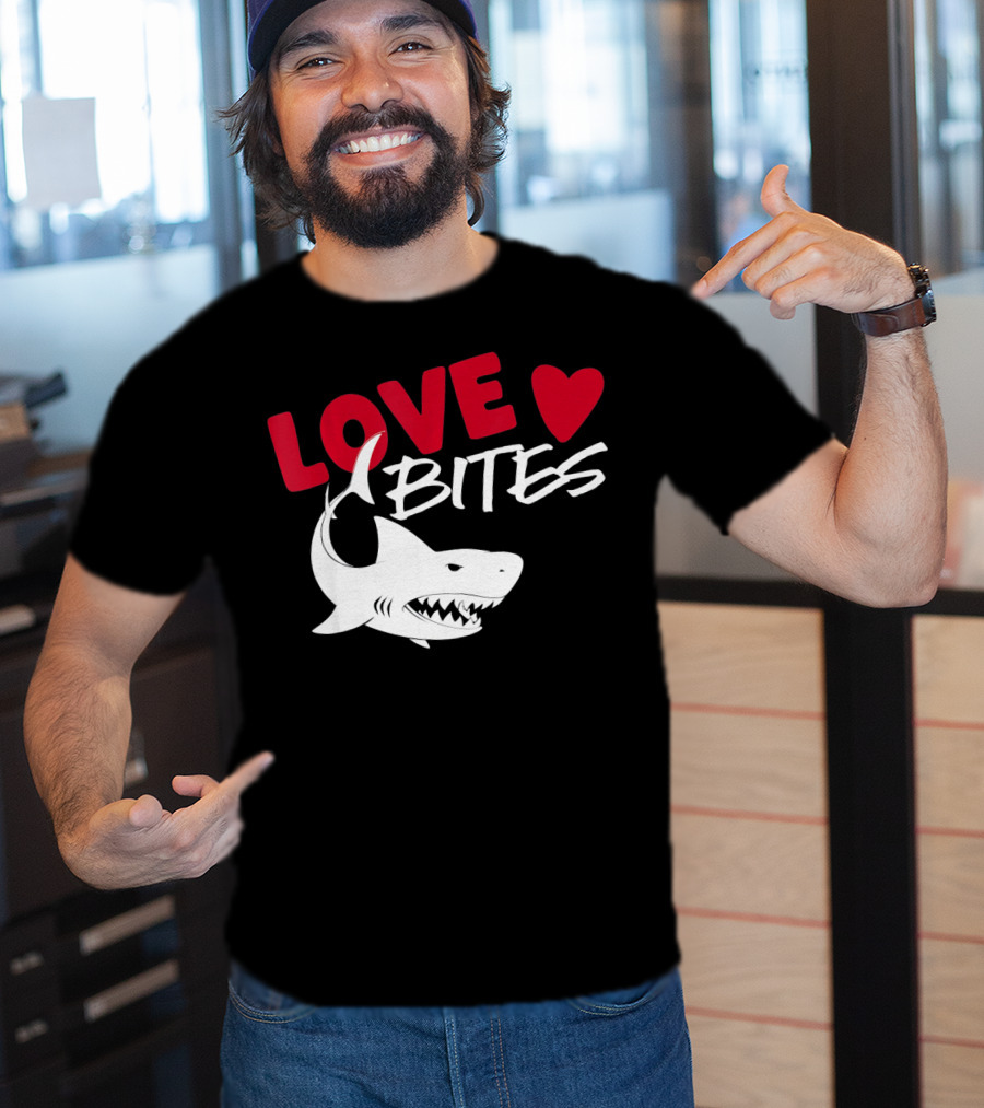 Valentines Day Shark Love Bites T-Shirt