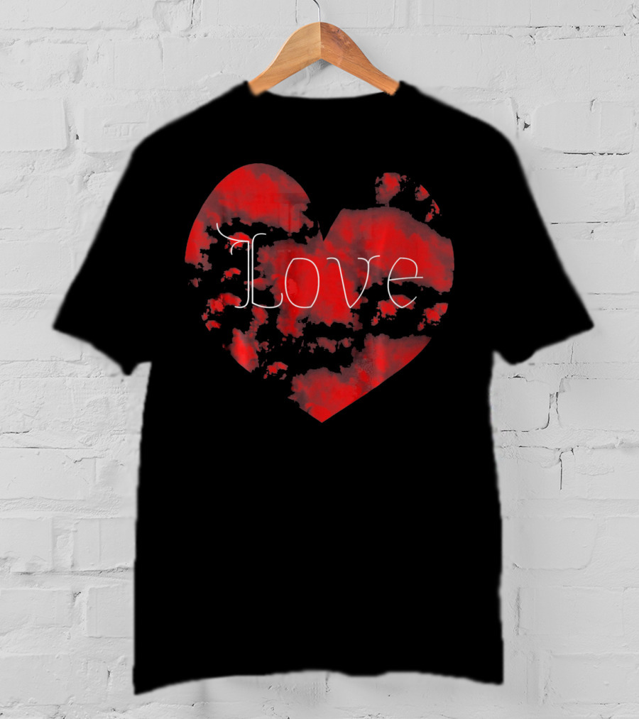 Love In Clouds Red Heart T-Shirt