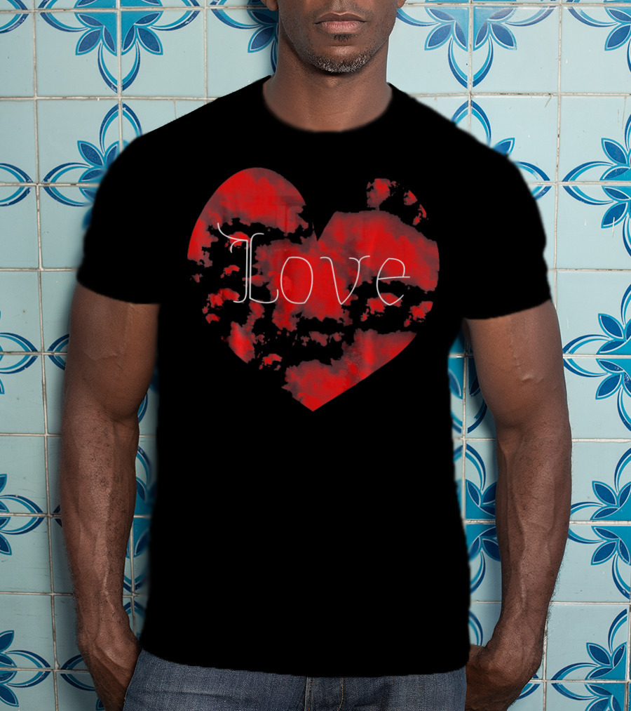 Love In Clouds Red Heart T-Shirt