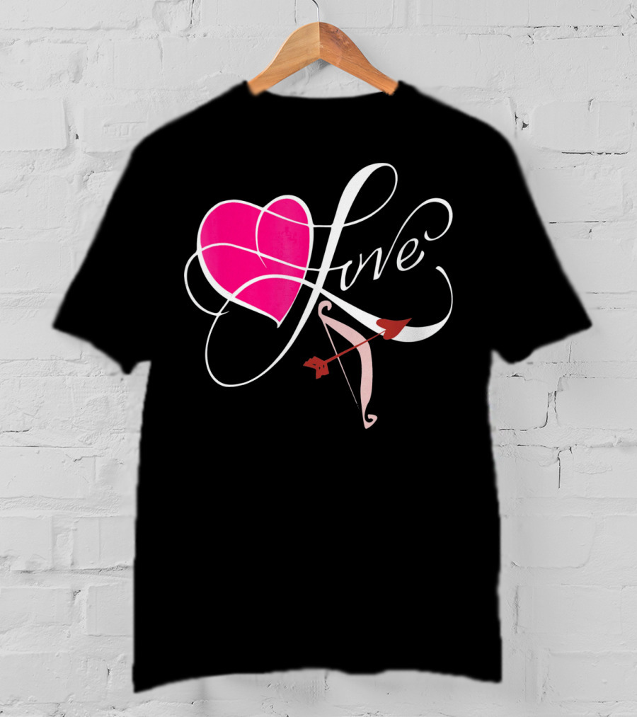 Love Stuck Valentine's Day Heart With Cupid's Arrow T-Shirt