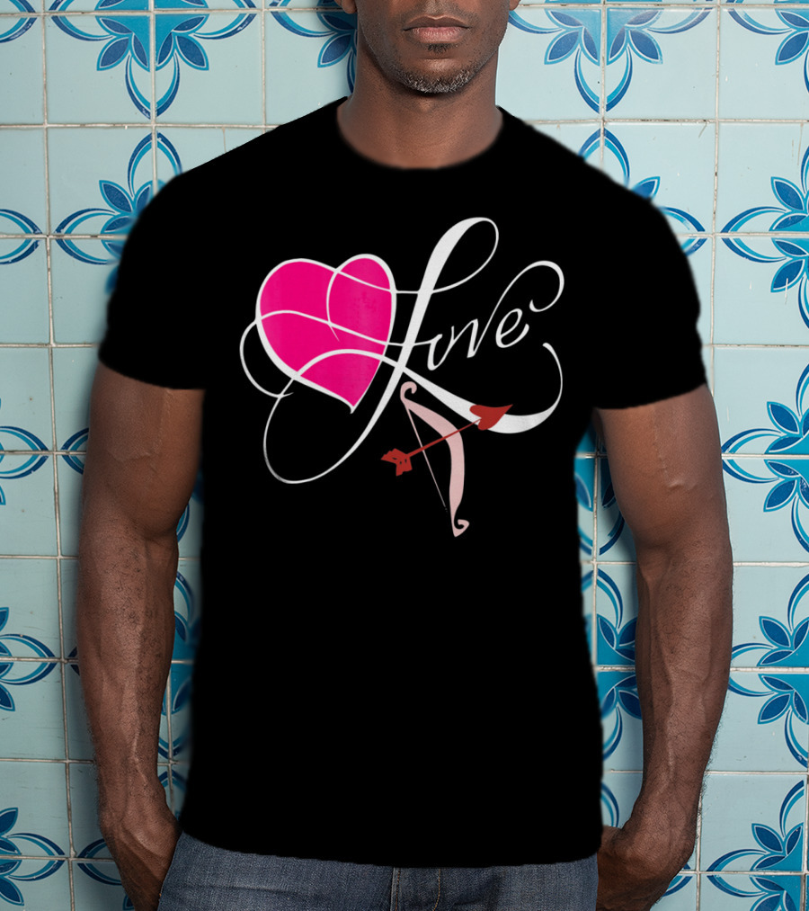 Love Stuck Valentine's Day Heart With Cupid's Arrow T-Shirt