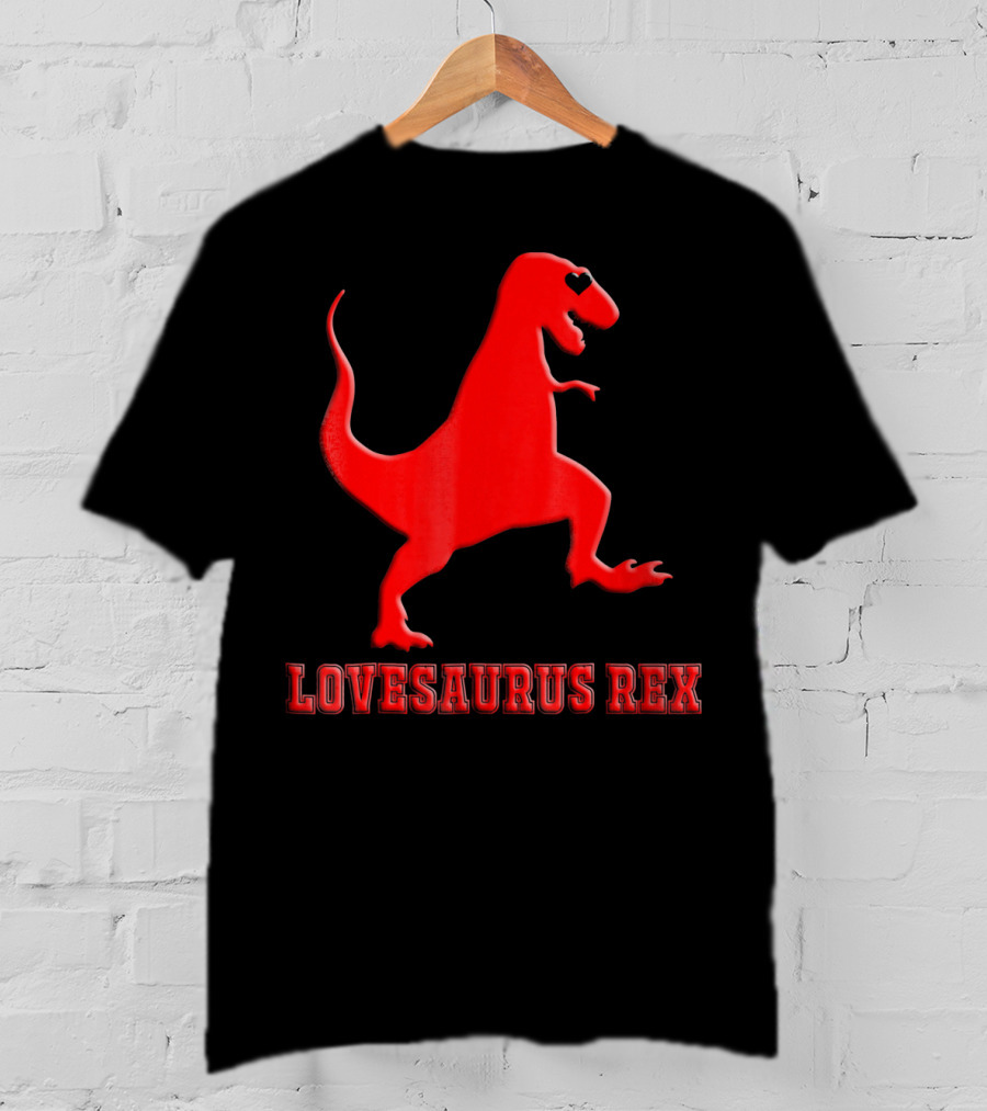Lovesaurus Rex Dinosaur Heart Valentine T-Shirt