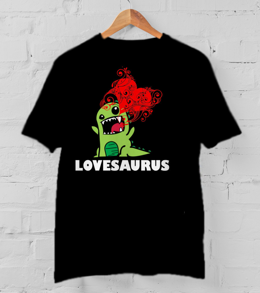 LOVESAURUS Valentines Day Dinosaur Heart T-Shirt