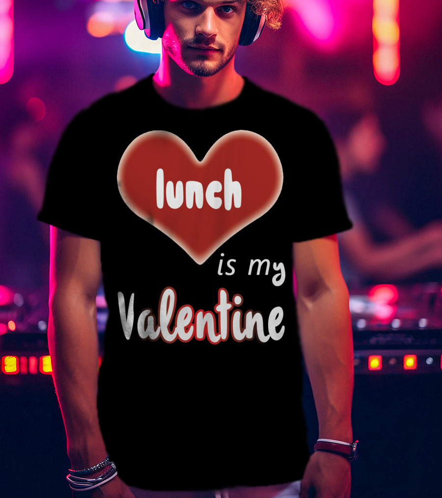 Lunch Is My Valentine Heart T-Shirt