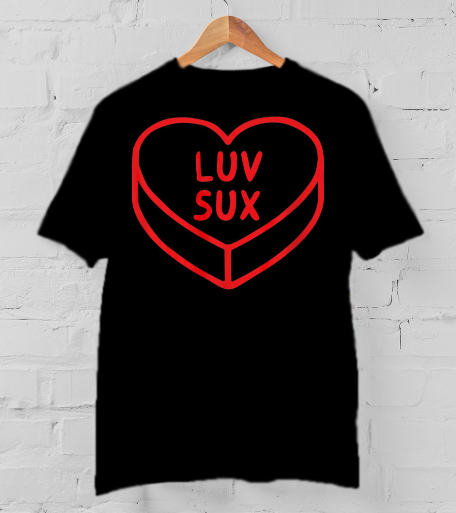 Luv Sux Kawaii Punk Pastel Goth Valentin Heart T-Shirt