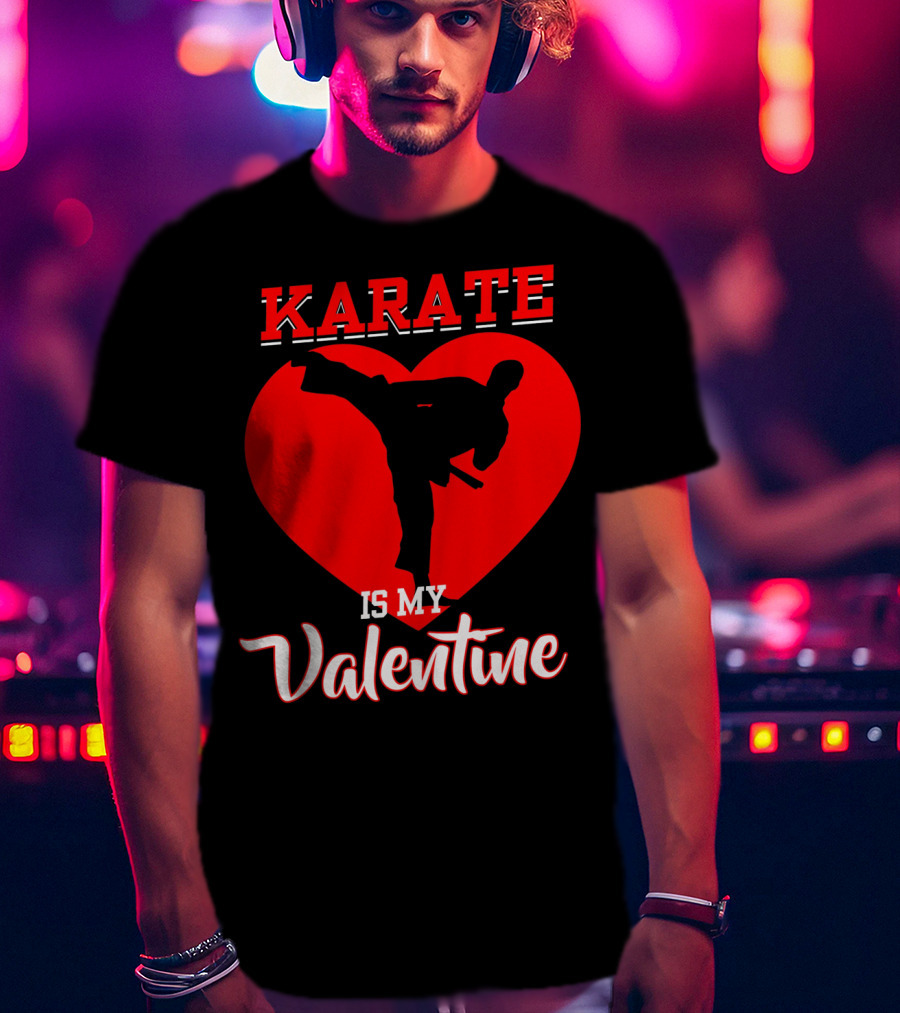 Karate Is My Valentine Martial Arts Heart T-Shirt